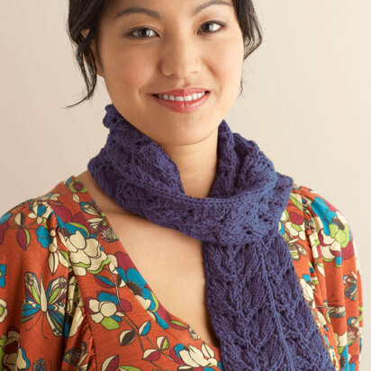 Tidewater Lace Scarf in Lion Brand Cotton-Ease - 90414AD