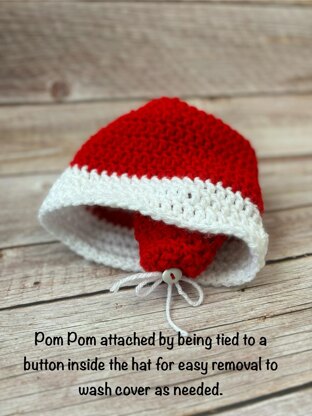 Crochet Santa Hat Toilet Paper Cover