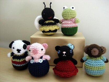 Roly-Poly Animal Amigurumi Pattern Set