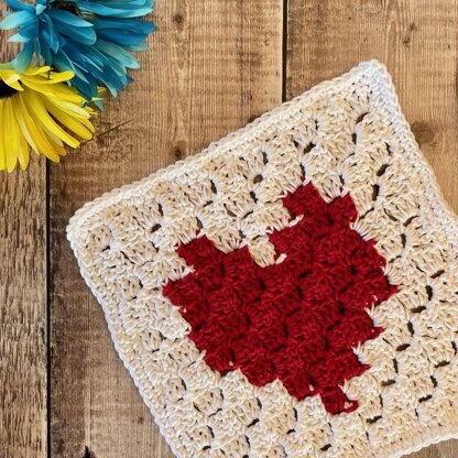 C2C Heart Washcloth