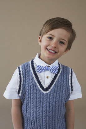 Chester Tank Top - Knitting Pattern For Kids in Debbie Bliss Baby Cashmerino