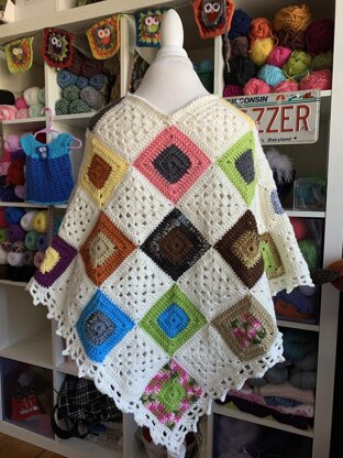 Scrappy Squares Poncho