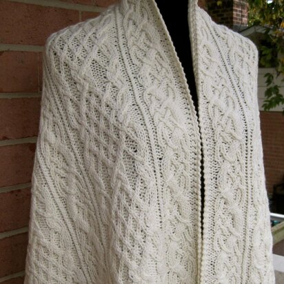 Mount Lyell Cabled Shawl