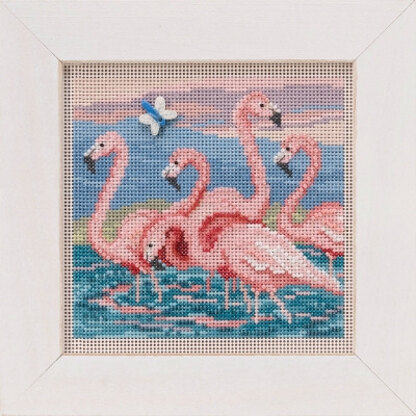 Mill Hill Spring Series 2019 - Flamingos - 5.25in x 5.25in