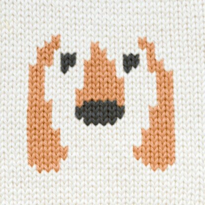 Dachshund Face Knitting Chart