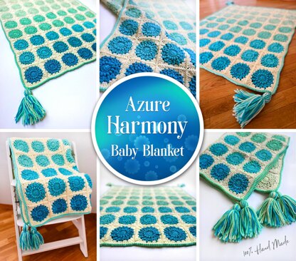 Azure Harmony Baby Blanket