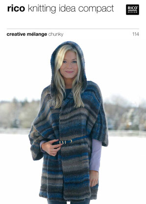 Poncho in Rico Creative Melange Chunky - 114