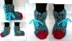 859 Turquoise Tall Slippers