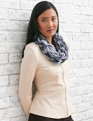 Pretty Pirouette Arm Knit Cowl in Patons Classic Wool Worsted