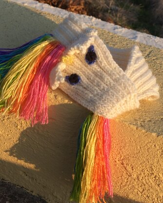 How to knit a Unicorn Scarf