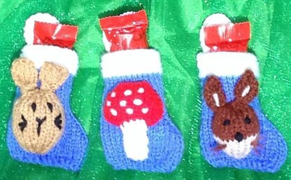 Woodland Christmas Stocking Tree Decorations