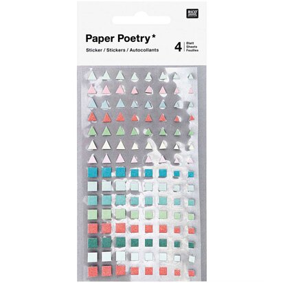 Paper Poetry Bullet Journal Sticker Sheets Triangles and Squares