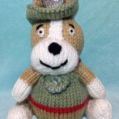 Tracker (Paw Patrol) choc orange cover / toy - knitting pattern