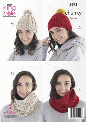 Accessories Knitted in King Cole Ultra-Soft Chunky - 5693 - Downloadable PDF