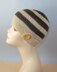 Moss (Seed) Stitch Stripe Button Up Beanie Hat