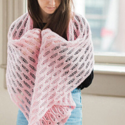 Budelli Lace Stole in SweetGeorgia Bulletproof Sock - Downloadable PDF