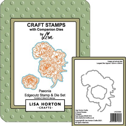 Lisa Horton Paeonia EdgeCutz Stamp and Die set