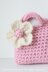 Girls flower purse in light pink