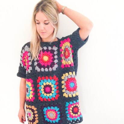 Frank&Olive Oversized Granny Square Jumper Pattern