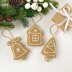 Crochet Christmas gingerbread ornaments pattern Amigurumi holiday decor