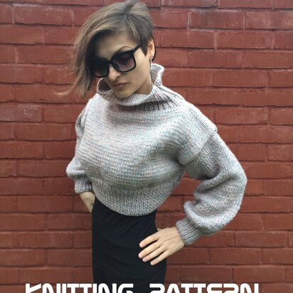 Cropped jumper - knitting pattern