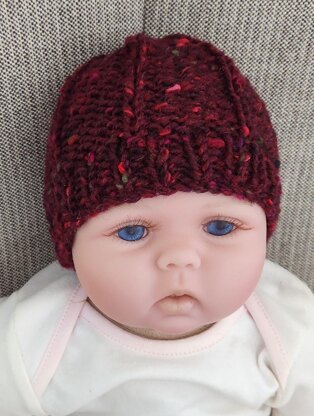 Kelsey – baby’s 5x1 rib beanie