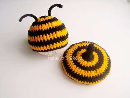 Newborn Bumble Bee Hat and Bottom Cover