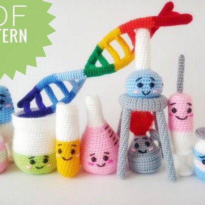 Crocheted medical laboratory.