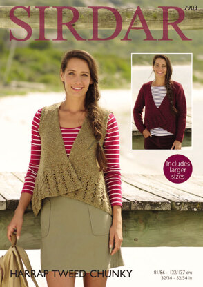 Cardigan and Waistcoat in Sirdar Harrap Tweed Chunky - 7903 - Downloadable PDF