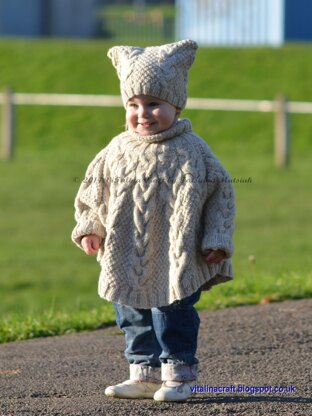 Vanilla Cloud Poncho and Hat