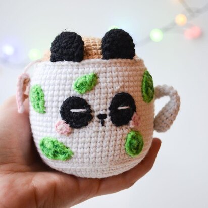Crochet Panda Cup pattern