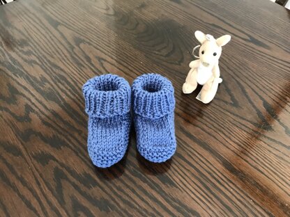 Booties for Louis from left over yarn