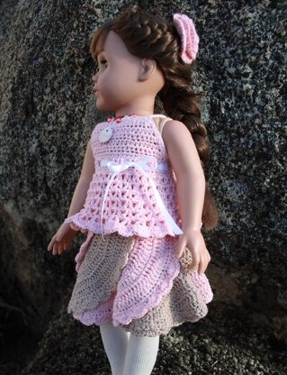Spiral skirt for American girl 18" dolls