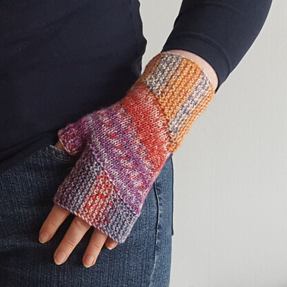 Slightly Slanted Fingerless Gloves