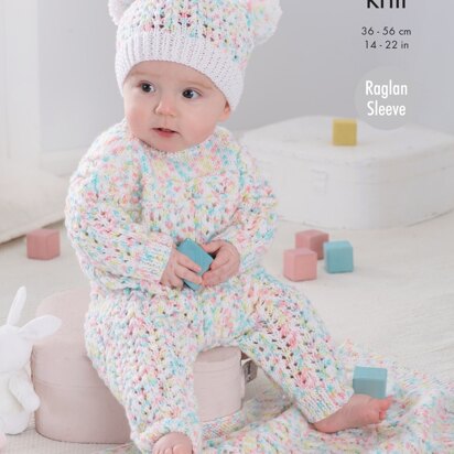 Baby Set Knitted in King Cole Double Knit - 5728 - Downloadable PDF