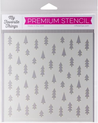 My Favorite Things Premium Stencil 6"X6" - Pine Tree Forest