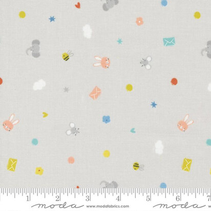 Moda Fabrics Delivered With Love - Grey (25133-19)