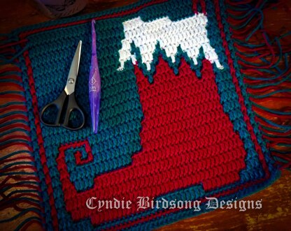 Overlay Mosaic square - Christmas Elf Stocking