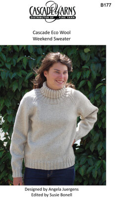 Cascade Yarns B177 Eco Wool Weekend Sweater (Free)