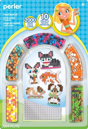 Perler Bucket O' Beads Fun Fusion Fuse Bead Craft Activity Kit Sweet Shoppe Incl 3 Pegboards Fine Motor Skill Activities I.94636