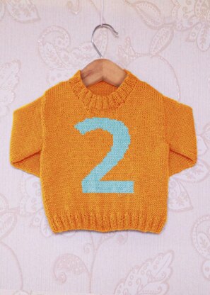 Intarsia - Number 2 Chart - Childrens Sweater