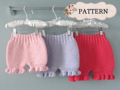 Knitting PATTERN Baby Dress Knitted Diaper Cover by Elena Mitchell