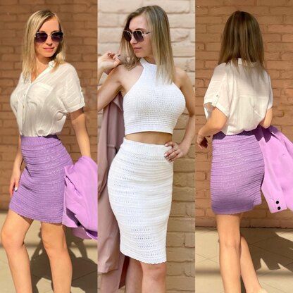 Easy crochet summer skirt for all sizes