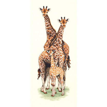 Anchor Giraffe Family Cross Stitch Kit - 14cm x 47cm