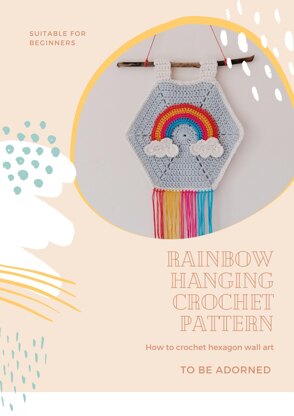 Hello rainbow wall hanging