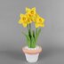 Crochet daffodils in a pot spring decor pattern