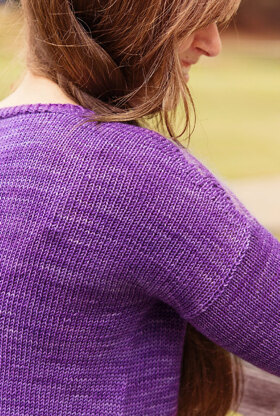 Runlet Striped Pullover in SweetGeorgia Superwash Sport and Silk Mist - Downloadable PDF