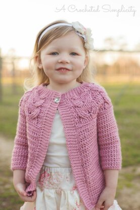 "Southern Charm" Girls Cabled Cardigan