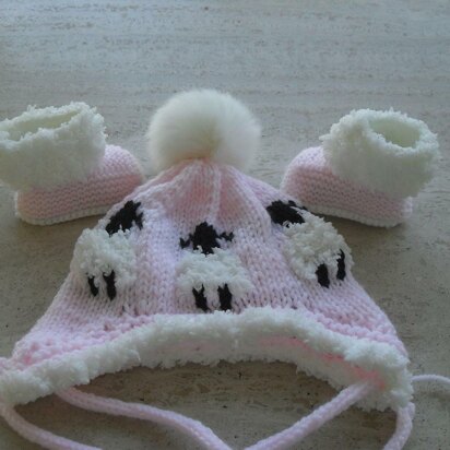Baby Sheep Hat Booties