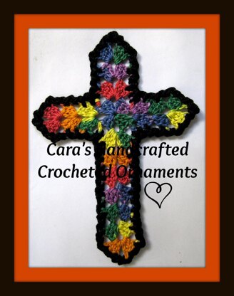 Stained Glass Cross Ornament or Bookmark